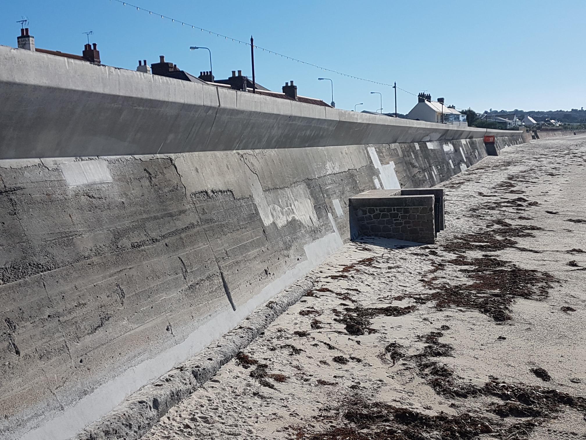 Gunsite sea defence wall extension