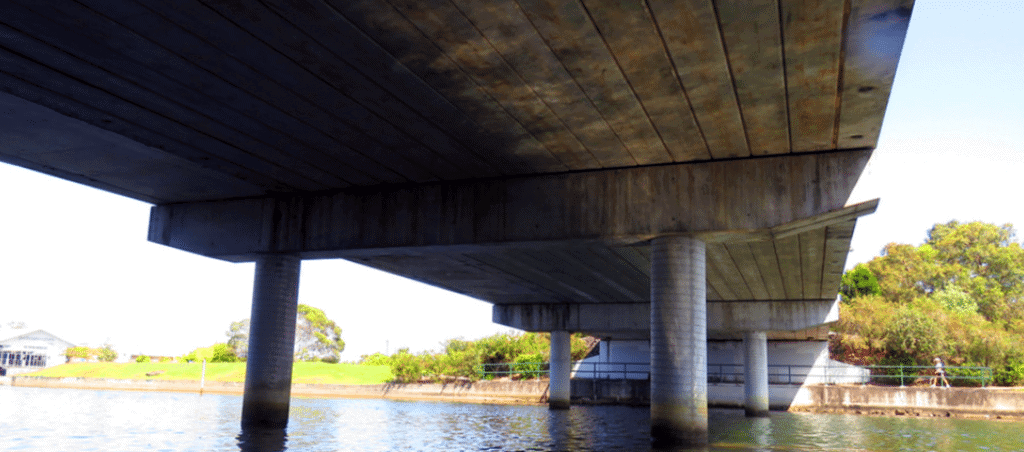 Concrete bridge in sensitive environment