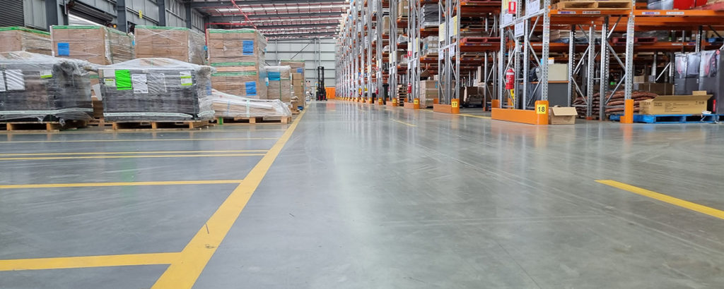 SLAB-TECT exposed concrete floor treatment - Silk Logistics warehouse