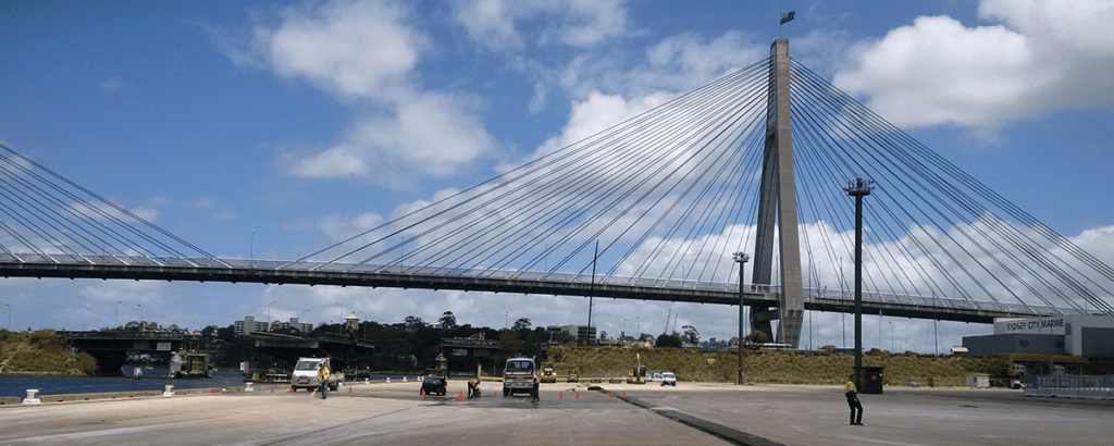 Anzac Bridge Sydney NSW concrete construction