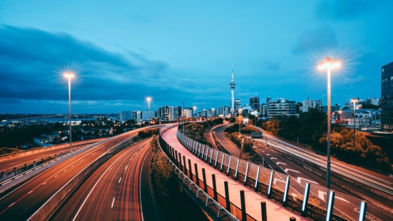 Auckland Highway dusk