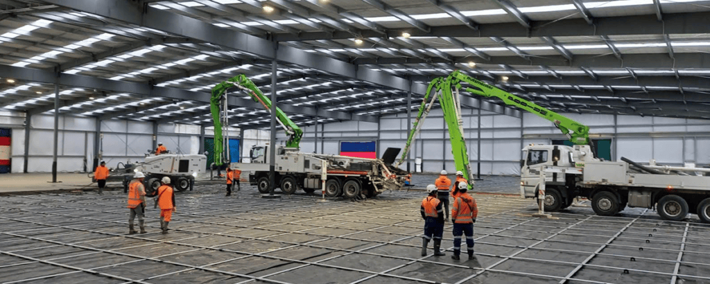 Concreters placement finishing