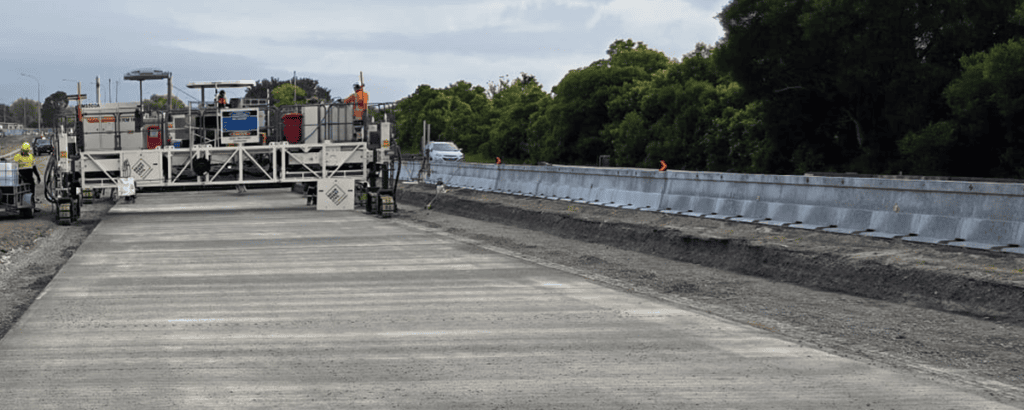 CONQOR CURE for best quality concrete curing on Hawkes Bay Expressway