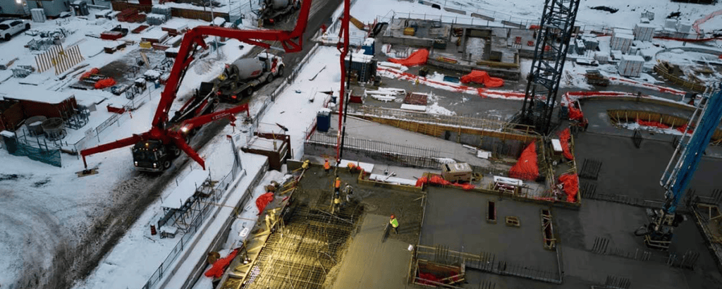 High slab concrete sensitive to cold