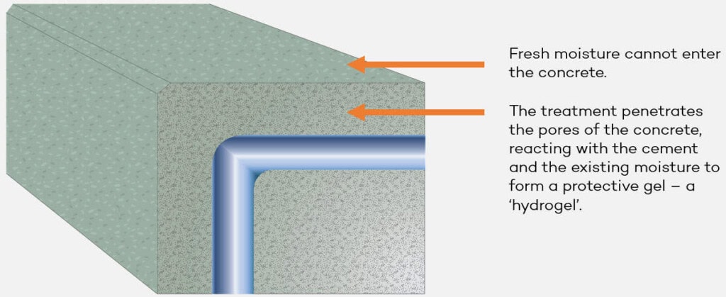 Penetrating hydrogel