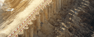 Secant piles soil stabilisation