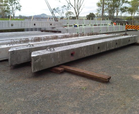 Precaster yard civil infrastructure elements