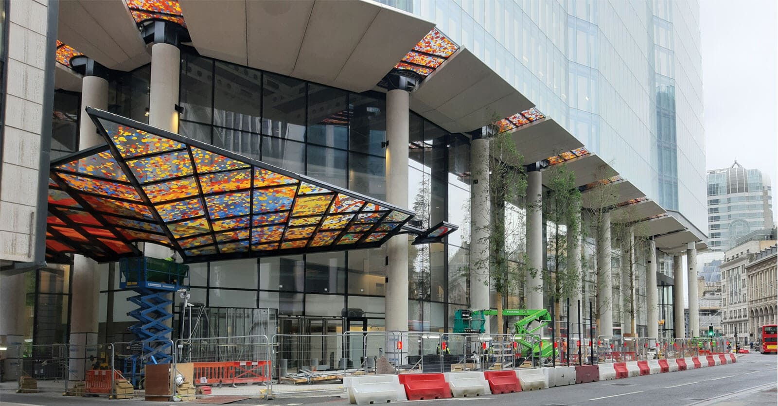 22 Bishopsgate columns concrete protection London